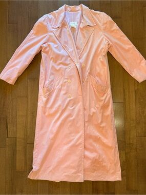 Vintage Linda Lundström Blush Pink Microsuede Maxi Duster Coat – Made in Canada